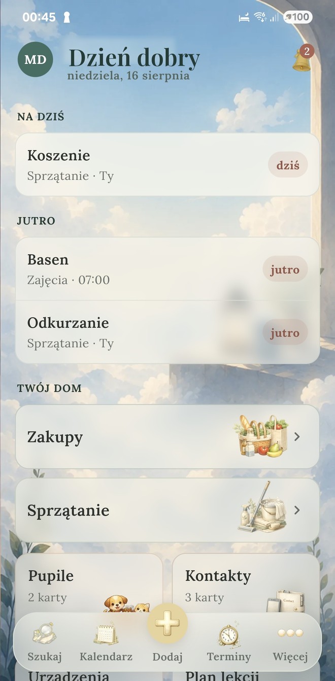 Pulpit domowy: Na dziś, Następne, Twój dom
